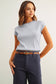Round Neck Short Sleeve Knit Top