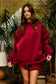 Solid Reversible Mock Neck Sweatshirt Top