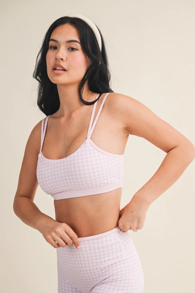 Pink Gingham Bra