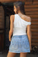 Assymetrical Neckline One Shoulder Tank Top