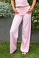 Stretch Fold Over Wide Leg Pants