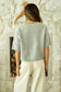 Roll Neck Drop Shoulder Short Sleeve Knit Sweater