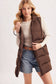 Hooded Long Puffer Vest