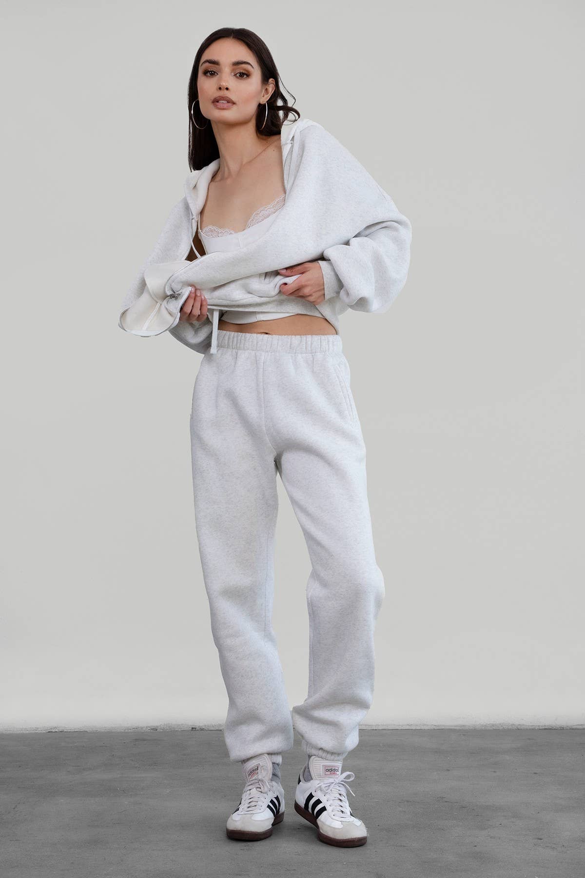 Fleece Lounge High Waist Sweatpants With Pockets