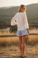 Checkered Woven Ruffle Hem Shorts