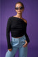 Shirred Asymmetrical Top
