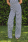Stretch Fold Over Wide Leg Pants
