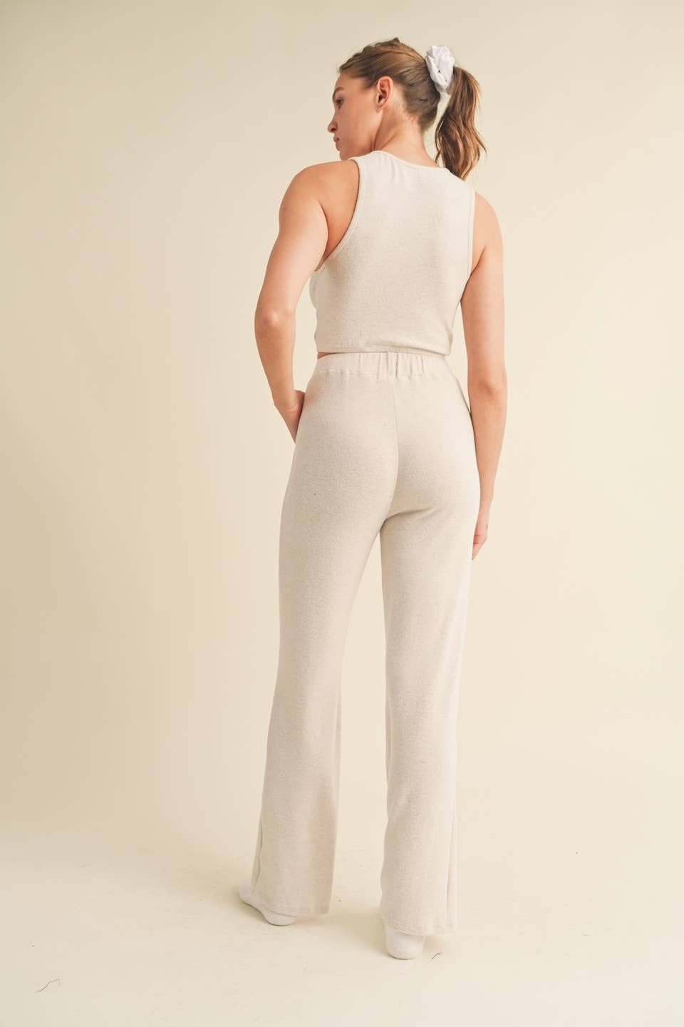 The Riley Soft Brushed Hacci Lounge Tank and Pants Set