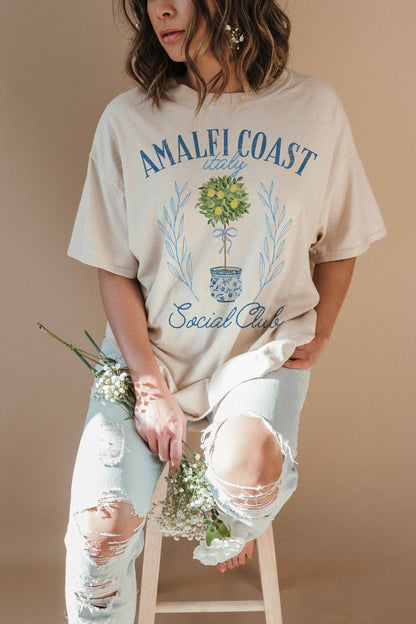 The Britt AMALFI COAST OVERSIZED GRAPHIC TEE