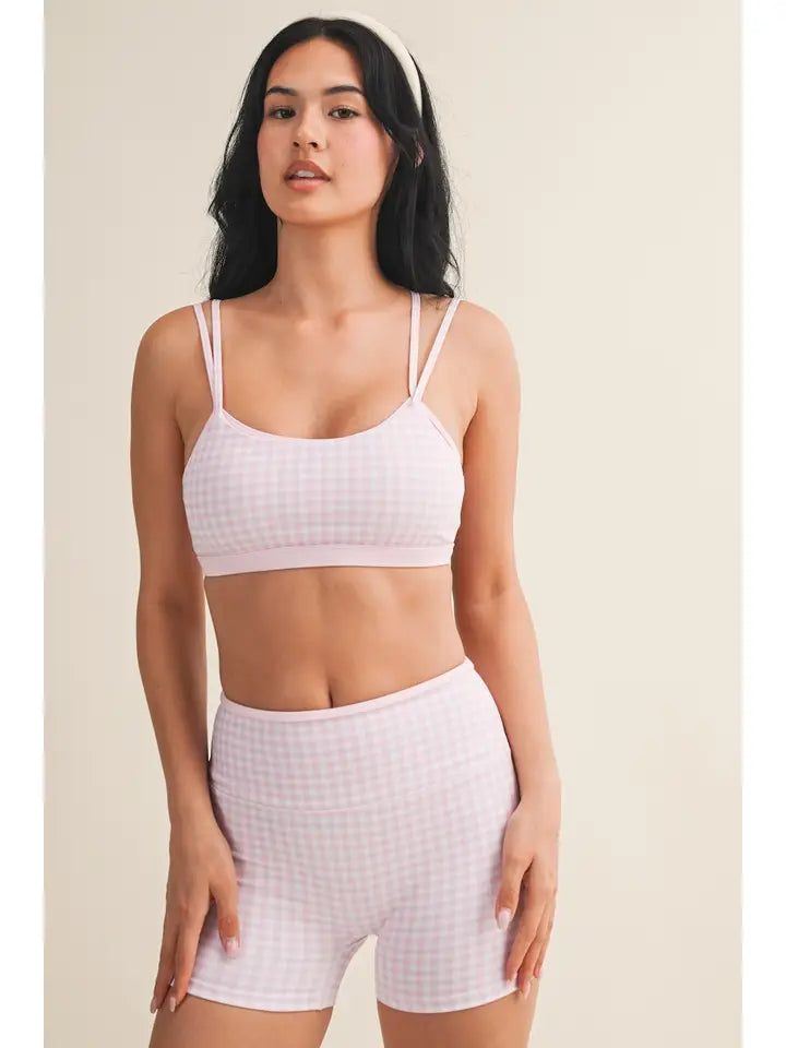 Pink Gingham Bra