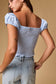 Smocked Sweetheart Puff Sleeve Top