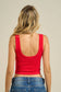 Ribbed Scoop Neck Crop Tank