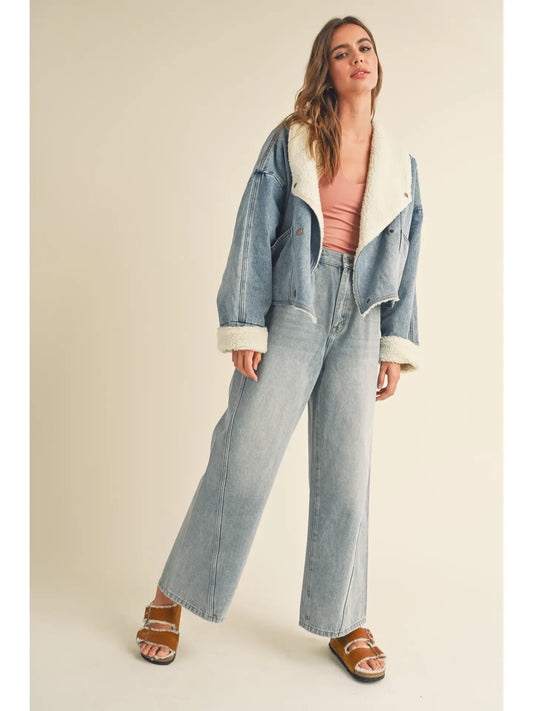 Sherpa Lined Denim Jacket
