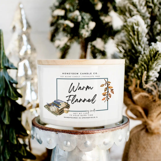 Warm Flannel 12 oz 3 Wick Candle
