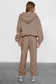 Plush Fleece Loose Fit Zip Up Hoodie With Pockets