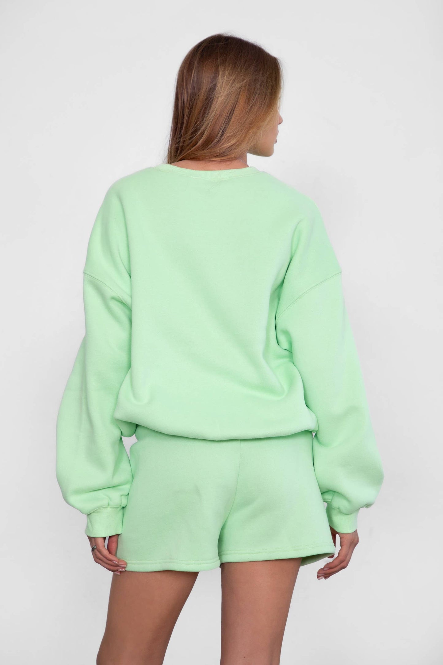 Fleece Crew Neck Lounge Pullover Sweatshirt