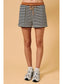 Pintuck Striped Sweat Shorts