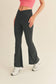 The Delaney Black High Waist Crossover Flare Legging