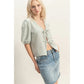 Gingham Tie Top