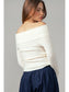 Ribbed Off-Shoulder Long Sleeve Sweater