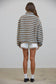 The Miley Sherpa Striped Half Zip Pullover