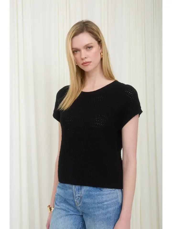 Sheer Knit Crewneck