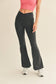 The Delaney Black High Waist Crossover Flare Legging