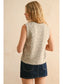 Leopard Pattern Tied Front Knitted Vest