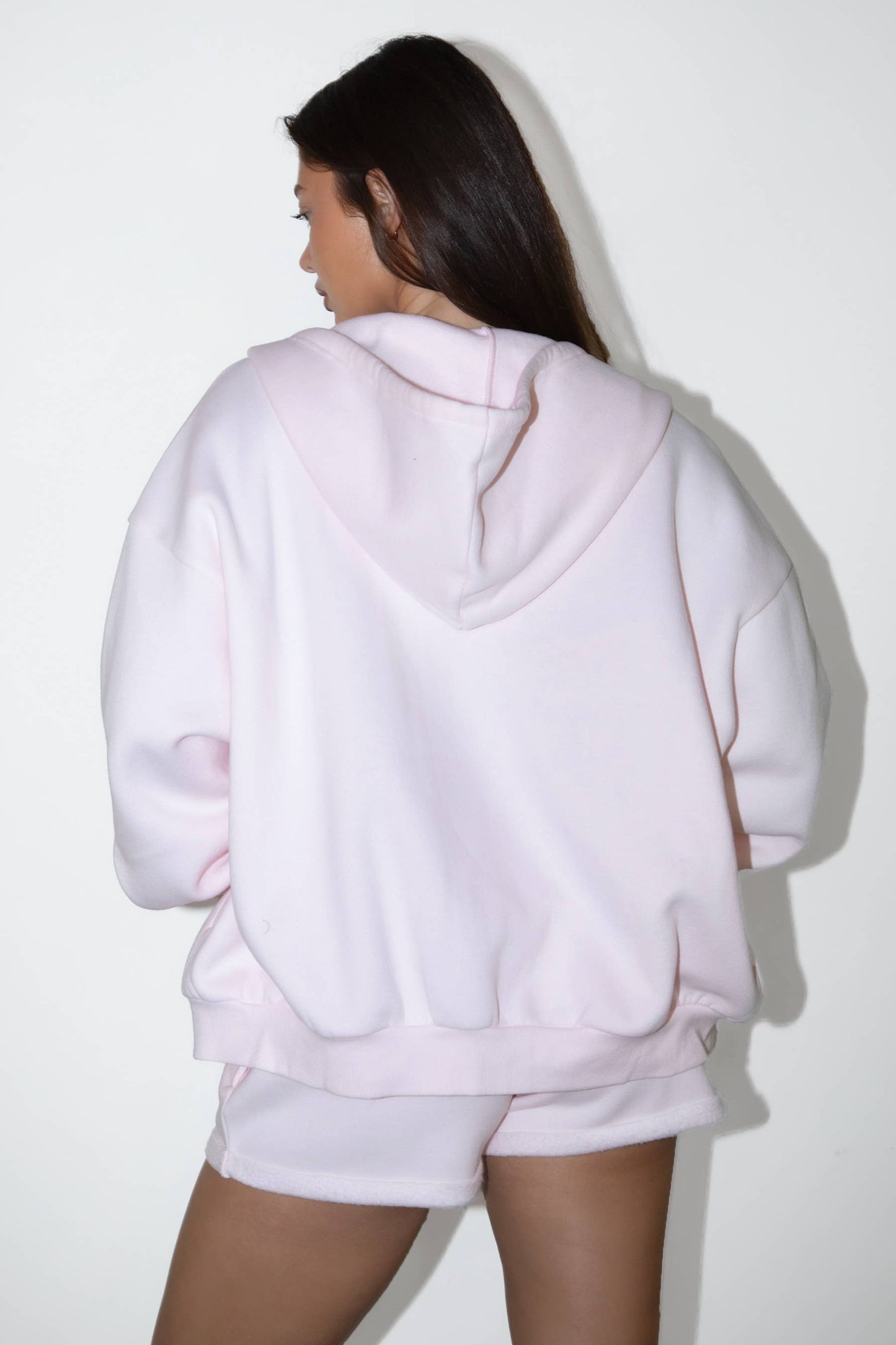 Plush Fleece Loose Fit Zip Up Hoodie With Pockets