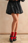 Black PU Balloon Skirt