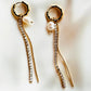 Huggie Hoop Fringe Earring with Pearl