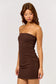 Textured Mini Brown Dress