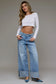 Nori Medium Light High Rise Cuffed Super Wide Leg