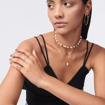 Adjustable Pearl Ring