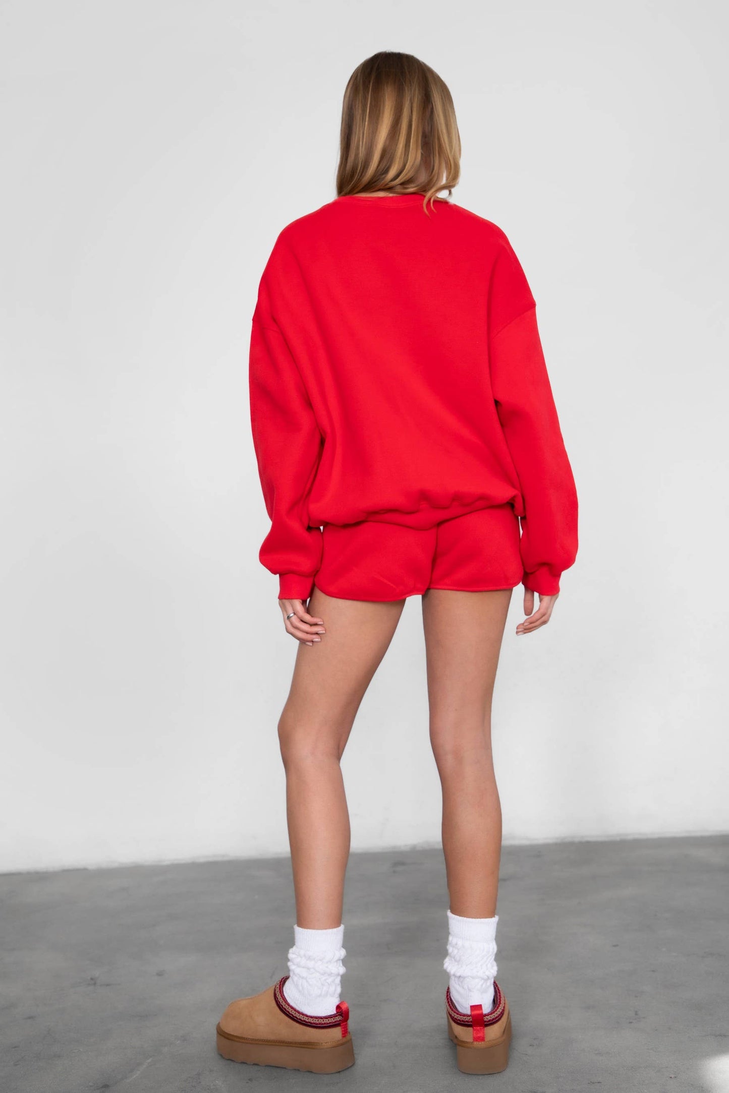 Fleece Crew Neck Lounge Pullover Sweatshirt