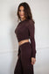 Boat Neckline Basic Casual Lounge Long Sleeve Top