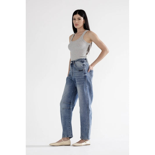 High Rise Barrel Jeans