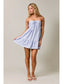 Strapless Lace Trim Detail Babydoll Mini Dress