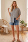 Oversized Short Sleeve Button Down Shirt
