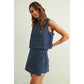 PinStriped Denim Skort