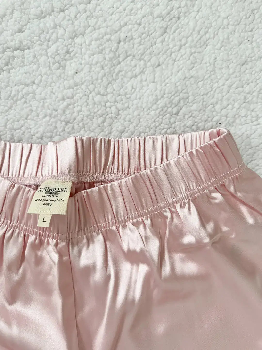 Champagne Pink Satin Sleep Set