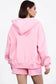 Plush Fleece Loose Fit Zip Up Hoodie With Pockets