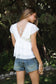 V Neck Tiered Ruffle Short Sleeve Top