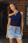 Assymetrical Neckline One Shoulder Tank Top