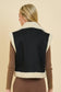 Suede and Sherpa Combo Vest