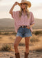 Oversized Short Sleeve Button Down Shirt