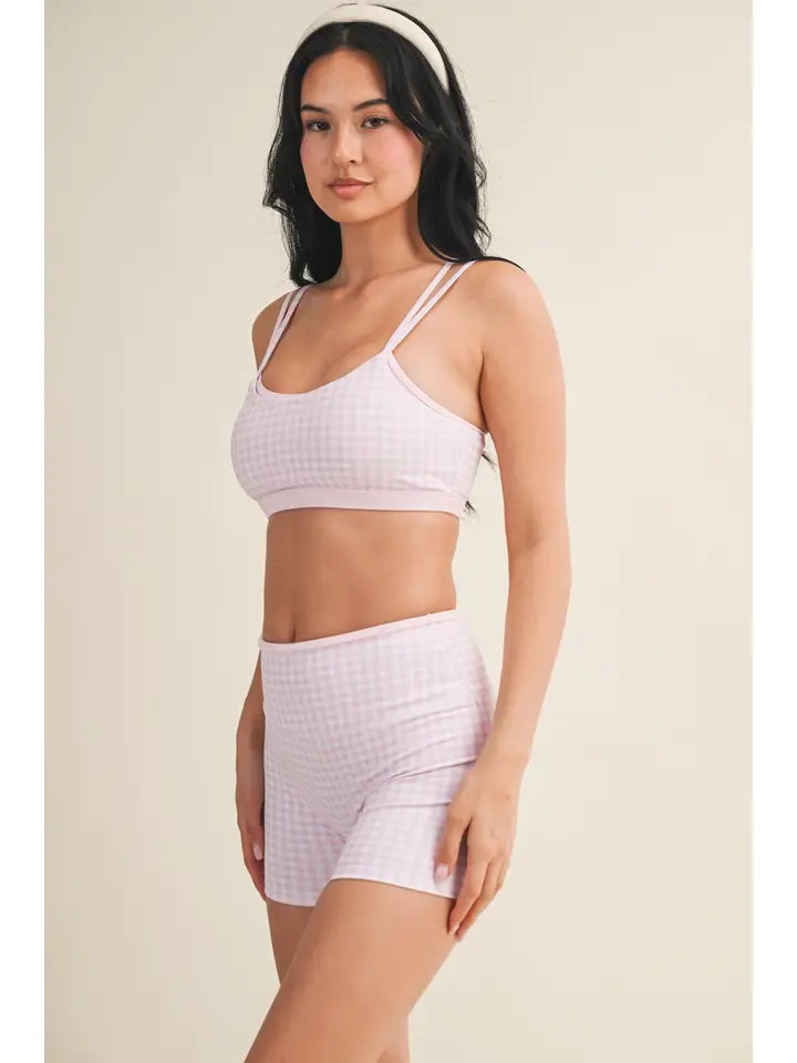 Pink Gingham Bra