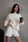 Fleece Crew Neck Lounge Pullover Sweatshirt