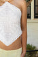 Crochet Lace Bandana Halter Top