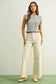 Round Neck Short Sleeve Knit Top
